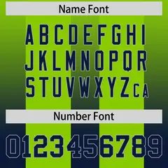 Neon Green Navy Gradient Vertical Stripe Football Jersey 4