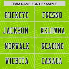 Neon Green Navy Graffiti Line Authentic Football Jersey 3