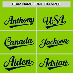 Neon Green Navy Graffiti Wind Mark Baseball Jersey 3