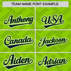 Neon Green Navy L Pattern Varsity Raglan Letterman Jacket 3
