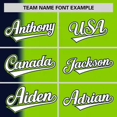 Neon Green Navy Pinstripe Gradient Baseball Jersey 3