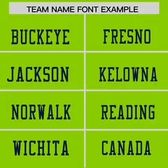 Neon Green Navy Shoulder Star Pattern Flag Football Jersey 3