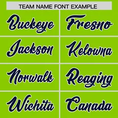 Neon Green Navy Star Pattern Raglan Football Jersey 3