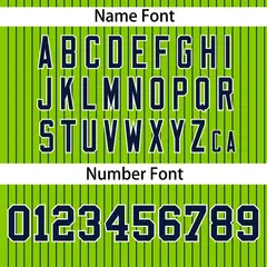 Neon Green Navy Stripe Authentic Pullover Baseball Jersey 4