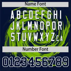 Neon Green Navy Swirl Graffiti Baseball Jersey 4