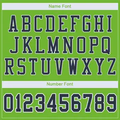 Neon Green Navy-White Classic Style Mesh Football Jersey 3