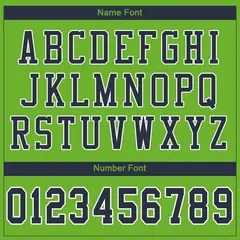 Neon Green Navy-White Classic Style Mesh Football Jersey 3