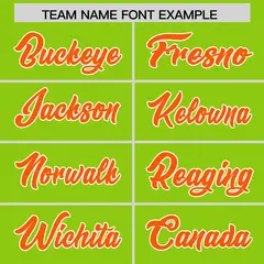 Neon Green Orange and Powder Blue Gradient Sides Football Jersey 3