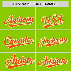Neon Green Orange Classic Authentic Baseball Jersey 3