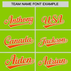 Neon Green Orange Classic Authentic Baseball Jersey 3
