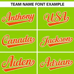 Neon Green Orange Gradient Thick Stripe Raglan Baseball Jersey 3