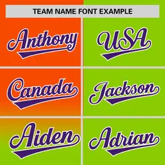 Neon Green Orange Half Gradient Authentic Baseball Jersey 3