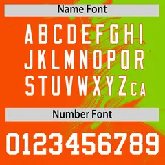 Neon Green Orange Ink Pattern Authentic Baseball Jersey 4