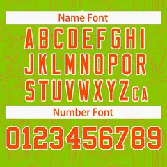 Neon Green Orange Line Art Graffiti Baseball Jersey 4