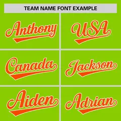 Neon Green Orange Raglan Sleeves Authentic Baseball Jersey 3