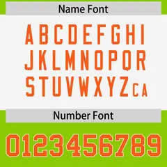 Neon Green Orange Raglan Sleeves Football Jersey 4