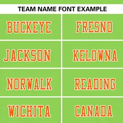 Neon Green-Orange Raglan Sleeves Football Jersey 3