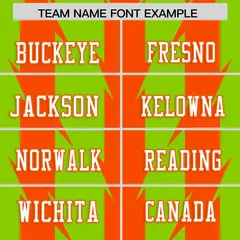 Neon Green Orange Razr Stripe Graffiti Flag Football Jersey 3