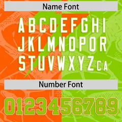 Neon Green Orange Split Lightning Pattern Football Jersey 4