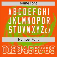 Neon Green Orange Swirl Graffiti Baseball Jersey 4