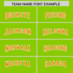 Neon Green Orange Vertical Gradient Stripe Football Jersey 3