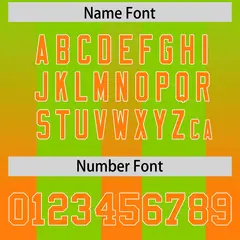 Neon Green Orange Vertical Gradient Stripe Football Jersey 4