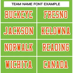 Neon Green Orange-White Classic Authentic Football Jersey 3