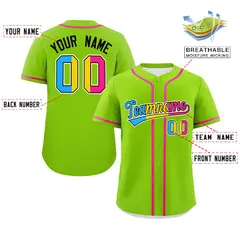 Neon Green Pansexuality Pride Month Baseball Jersey 2