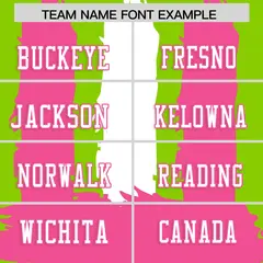 Neon Green Pink and White Graffiti Flag Football Jersey 3