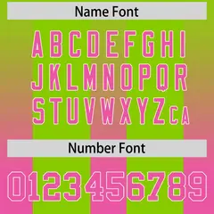 Neon Green Pink Gradient Vertical Stripe Football Jersey 4