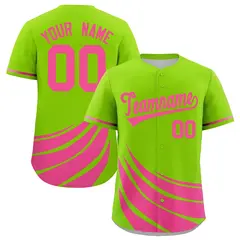 Neon Green Pink Graffiti Wind Mark Baseball Jersey 1
