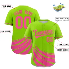 Neon Green Pink Graffiti Wind Mark Baseball Jersey 2