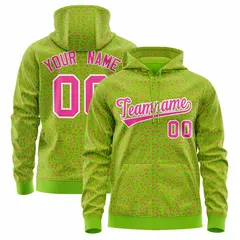 Neon Green Pink Leopard Print Varsity Letterman Jacket Hoodie 1