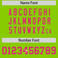 Neon Green Pink Sequin Lettering Stretch Fabric Football Jersey 4