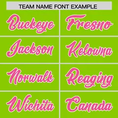 Neon Green Pink Star Pattern Raglan Football Jersey 3