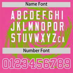 Neon Green Pink Swirl Graffiti Pattern Baseball Jersey 4