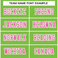 Neon Green Pink-White Football Jersey 3