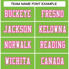 Neon Green Pink-White Football Jersey 3