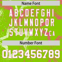 Neon Green Pink-White Star Graffiti Football Jersey 4