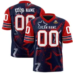 Neon Green Pink White Star Pattern Authentic Football Jersey 1