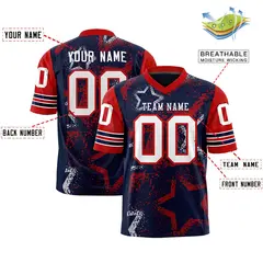 Neon Green Pink White Star Pattern Authentic Football Jersey 2