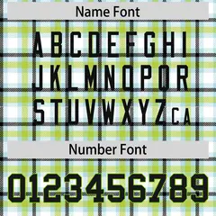 Neon Green Plaid Pattern Authentic Football Jersey 4