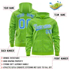 Neon Green Powder Blue Leopard Print Varsity Letterman Jacket Hoodie 4