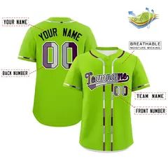 Neon Green Pride Month Baseball Jersey 2