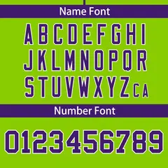 Neon Green Purple Full Button Classic Baseball Jersey 4