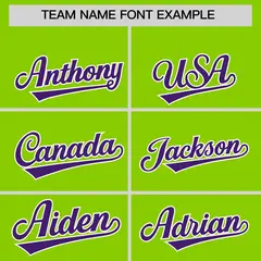 Neon Green Purple Grid Blur Pattern Baseball Jersey 3