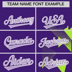 Neon Green Purple Raptor Series Raglan Baseball Jersey 4