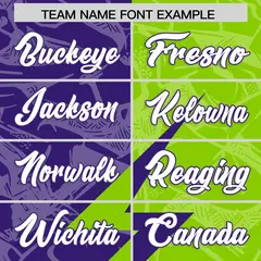 Neon Green Purple Split Lightning Pattern Football Jersey 3