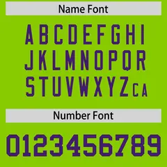 Neon Green Purple Square Neckline Football Jersey 4