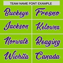 Neon Green Purple Star Pattern Raglan Football Jersey 3